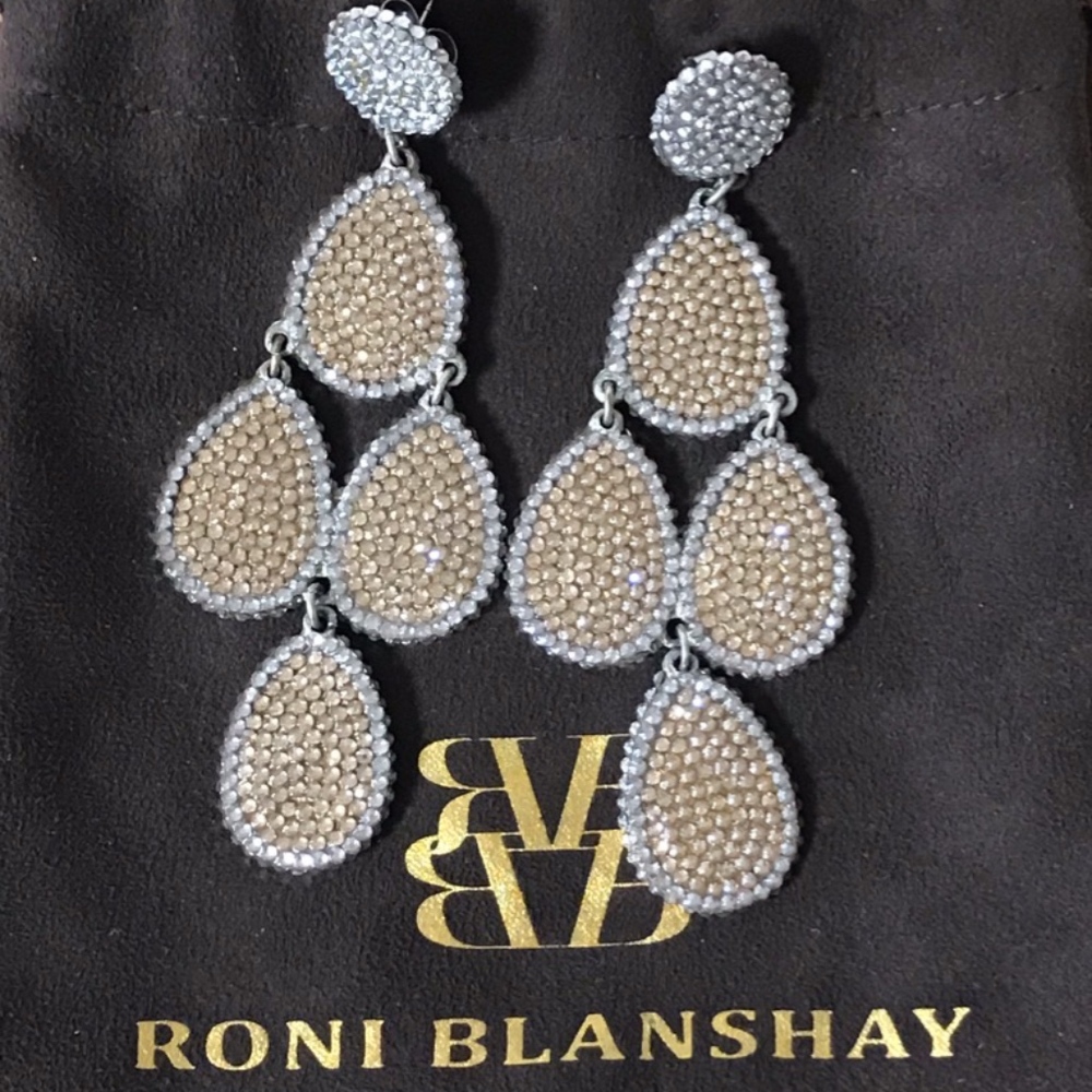 Gold Swarovski Crystal Earring Roni Blanshay